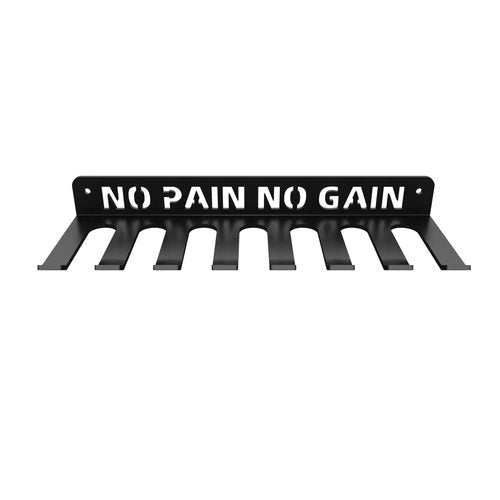 Home Gym Accessories Organization Storage Rack Equipment For Home 8 Hook Wall Hanger Display Gear Barbells Resistance Bands Jump Ropes Lifting Belt Hanger Accessories Hardware Included (No Pain No Gain M)