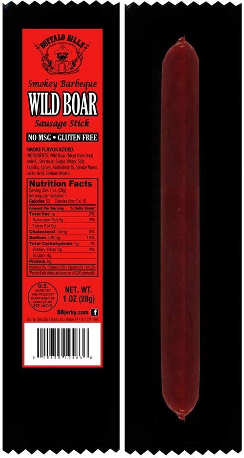 Buffalo Bills Smokey Barbecue Wild Boar Sticks (15 sticks per tub)