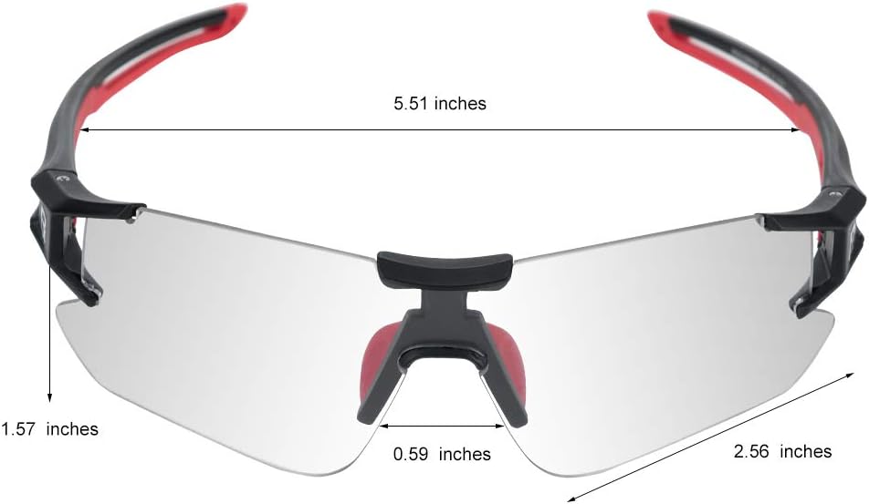 ROCKBROS Cycling Sunglasses Photochromic Bike Glasses for Men Women Sports Goggles UV Protection