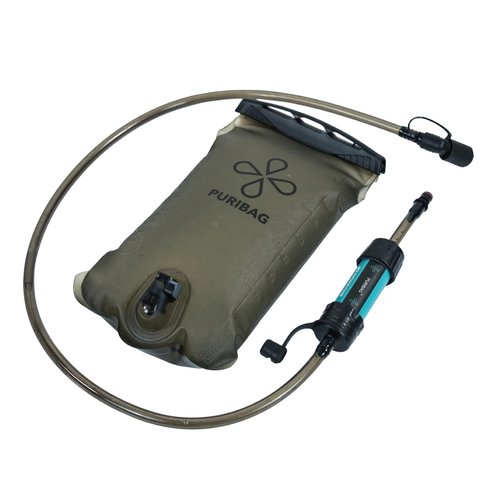 Puribag Adventure Bladder: 2 Liter Hydration Bladder with Filter - Replacement Backpack Water System Compatible with Other Daypack Hydration Systems, Water Bladder for Backpacking, Hiking & Biking