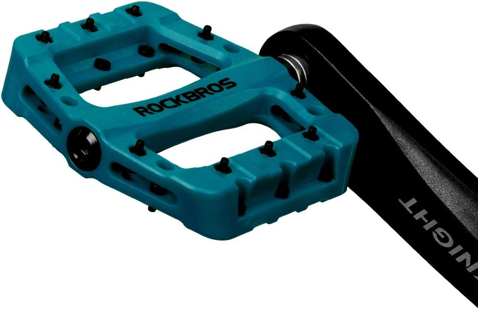 ROCKBROS MTB Pedals Mountain Bike Pedals Lightweight Nylon Fiber Bicycle Platform Pedals for BMX MTB 9/16"