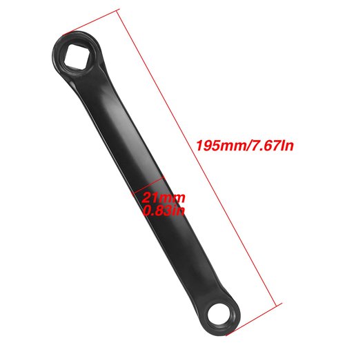 WEEROCK Bike Left Crank Arm 170mm Steel Diamond Hole Bicycle Replacement Prats, Black