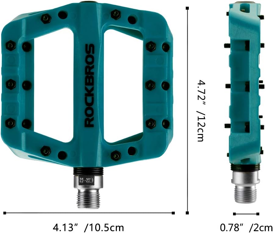 ROCKBROS MTB Pedals Mountain Bike Pedals Lightweight Nylon Fiber Bicycle Platform Pedals for BMX MTB 9/16"