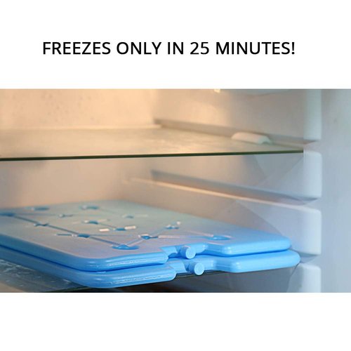 Tapleap Large Ice Packs for Coolers - 13 x 10 x 0.5 inch Freezer Packs - Long-Lasting and Reusable Dry ice, 25 Minute Quick Freeze Set of 20