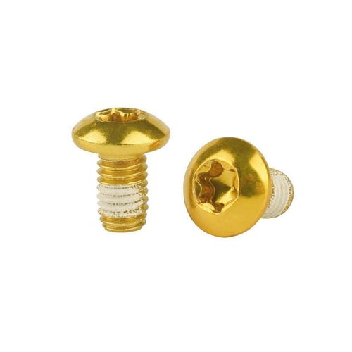 KOSJETHAS 12Pcs Bicycle Disc Brake Rotor Bolts M5x10mm Torx T25 Screws For MTB Mountain Bike (Gold)