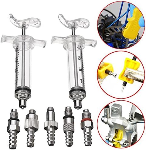 Mineral Oil Bicycle Hydraulic Disc Brake Bleed Kit for All Series Shimano/Magura/Tektro/Zoom/CSC/Echo/Giant / HS33 / Nutt Cycling (Professional kit)