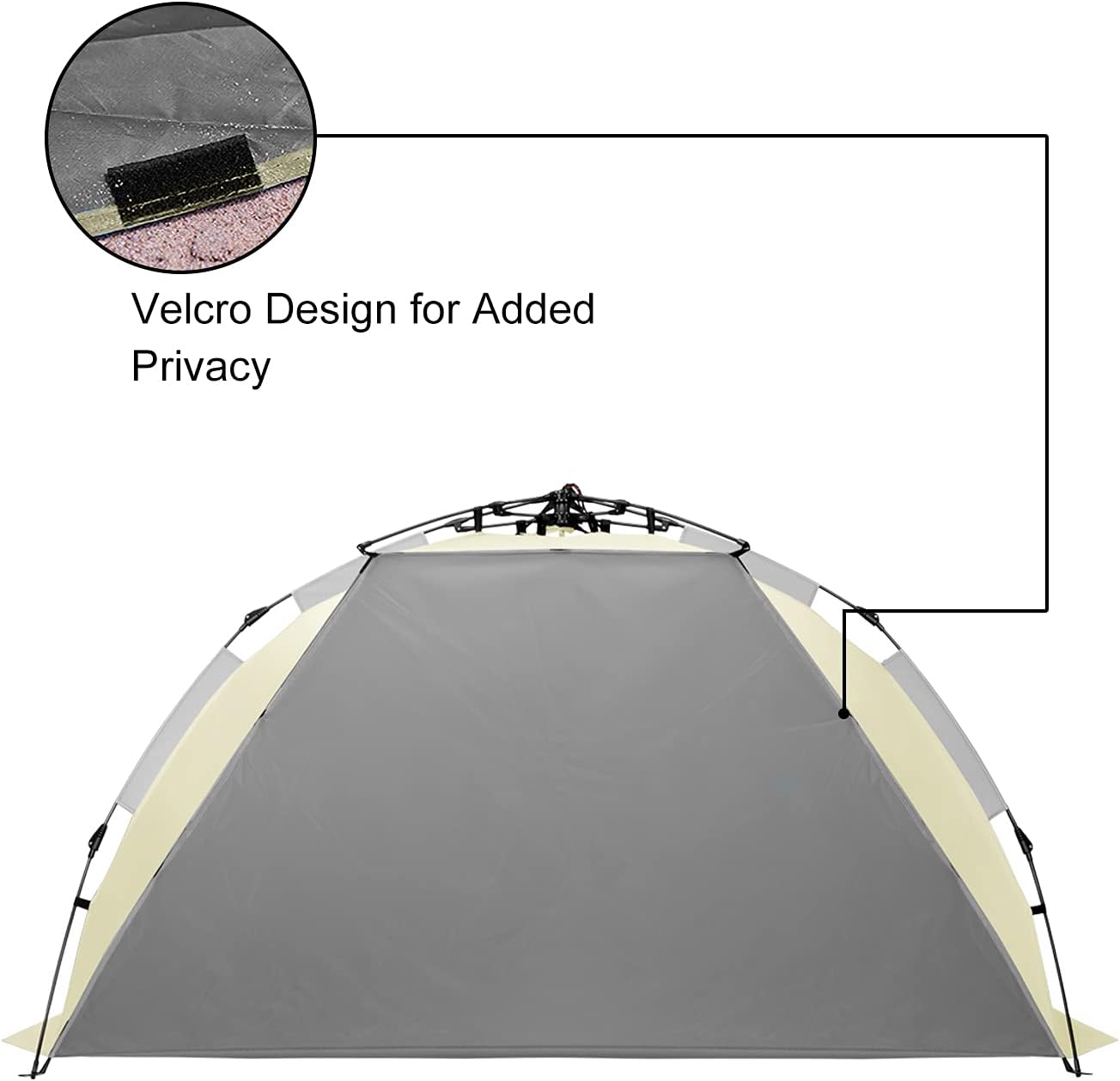 Oileus X-Large 4 Person Beach Tent Sun Shelter - Portable Sun Shade Instant Tent for Beach with Carrying Bag, Stakes, 6 Sand Pockets, Anti UV for Fishing Hiking Camping, Waterproof Windproof, Orange