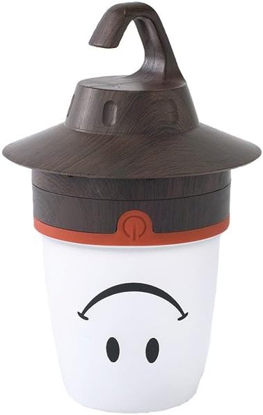 Time Concept SMiLE Soft LED Night Lantern - Woody Brown - Hanging Lamp, Battery-Operated