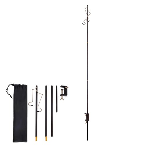 喜马拉雅 Camping Folding Lamp Pole, Lightweight Collapsible Aluminum Lantern Stand, Outdoor Portable Lamp Post Hanging Light Holder Stick for Picnic Hiking Fishing BBQ (Lantern Stand)