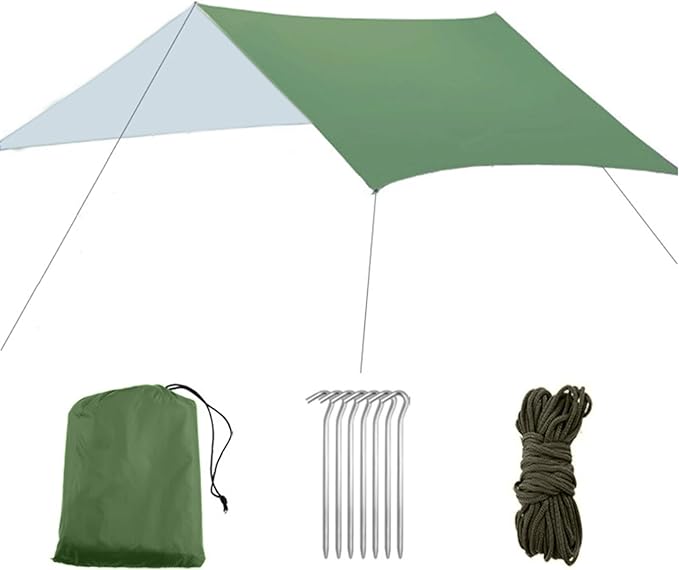 TRIWONDER Hammock Rain Fly Waterproof Tarp Camping Tent Footprint Ground Cloth Backpacking Tarp Camp Shelter Sunshade Mat for Outdoor Hiking Beach Picnic