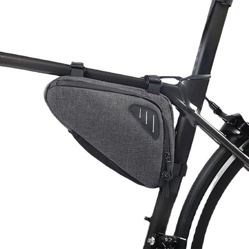 Takelablaze Bike Bag Bike Frame Bag Reflective Bicycle Frame Storage Bag Water-Resistant Bike Triangle Pouch Cycling Bike Accessories, Grey