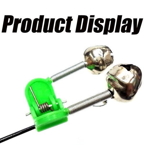 Quweiz 20Pcs Fishing Rod Alarm Bell, Dual Fishing Alarm Fishing Bells for Rods Clip, for All Kinds of Sea Rod (Green)