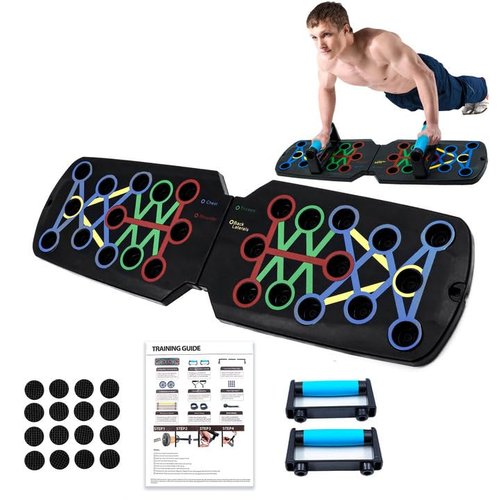 Push Up Board Fitness, Portable Dismountable 17 in 1 Push Up Bar at Home Gym, Multi-functional Pushup Stands Professional Strength Training Equipment For Man and Women
