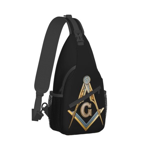 Mqtzyiwx Master Masonic Sling Backpack Hiking Backpack Crossbody Bag Sports Lightweight And waterproof Chest Bag Shoulder Bag For Women Men