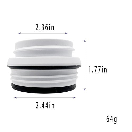 Bottle Adapter with Double Sealing Ring Compatible with Yeti to Cirkul | BPA Free Plastic, Food Grade Silicone | Fits 12, 18, 26, 36, 46, 64 oz YETI Rambler Bottles（White）