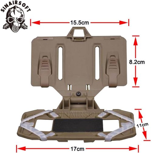 SINAIRSOFT Tactical Vest Phone Holder MOLLE Plate Carrier Phone Mount Folded Navigation Board (Ranger Green)