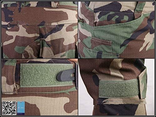 Paintball Equipment Men Airsoft Hunting Combat BDU Pants Gen3 Tactical Pants with Knee Pad Woodland