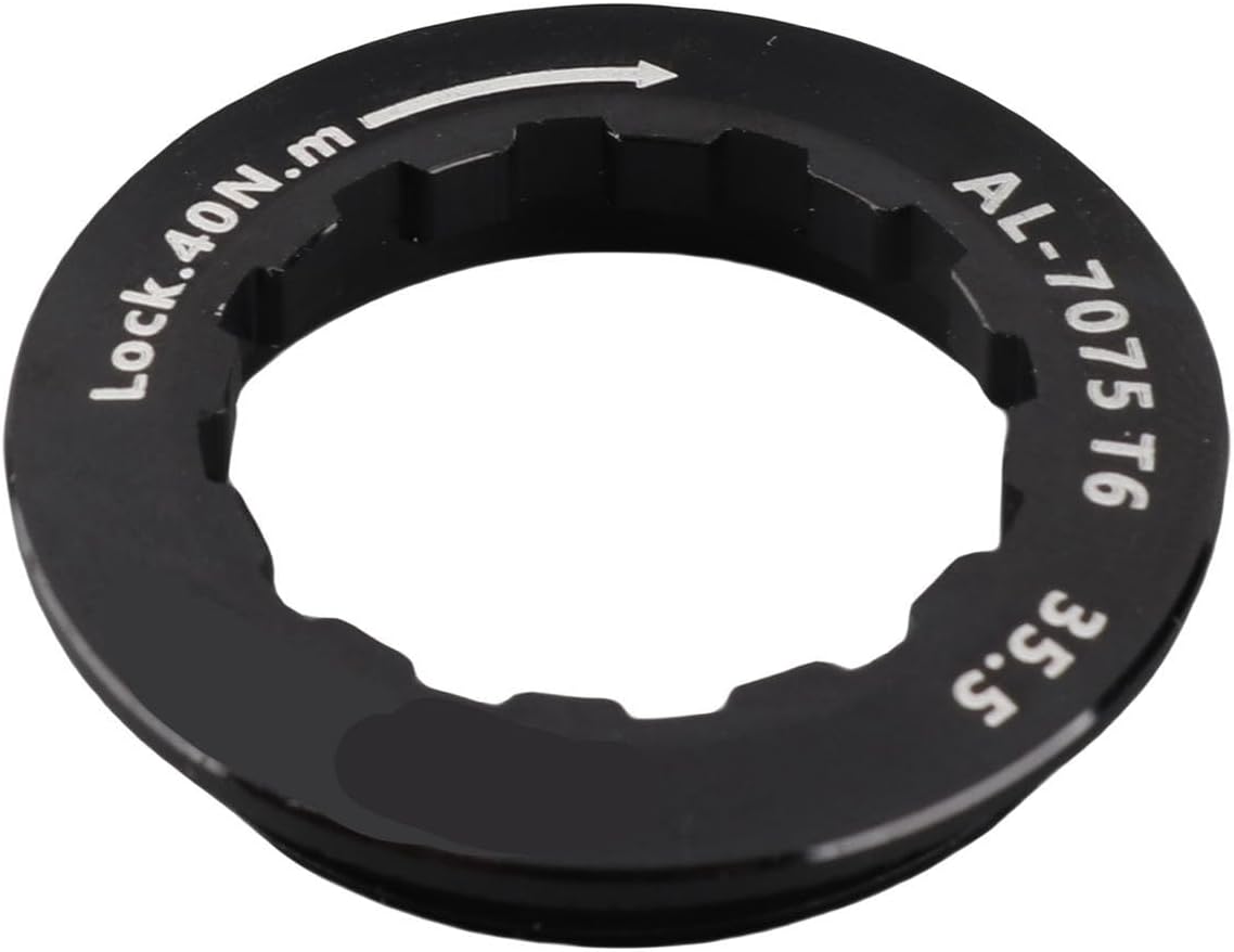 VGEBY Lock Ring Cassette, Cassette Lockring for 7-11 Speed Mountain Bike (Black)
