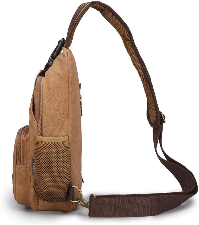 Sling Bag Pack Canvas Shoulder Sling Backpack Small Crossbody Chest Bag for ipad mini