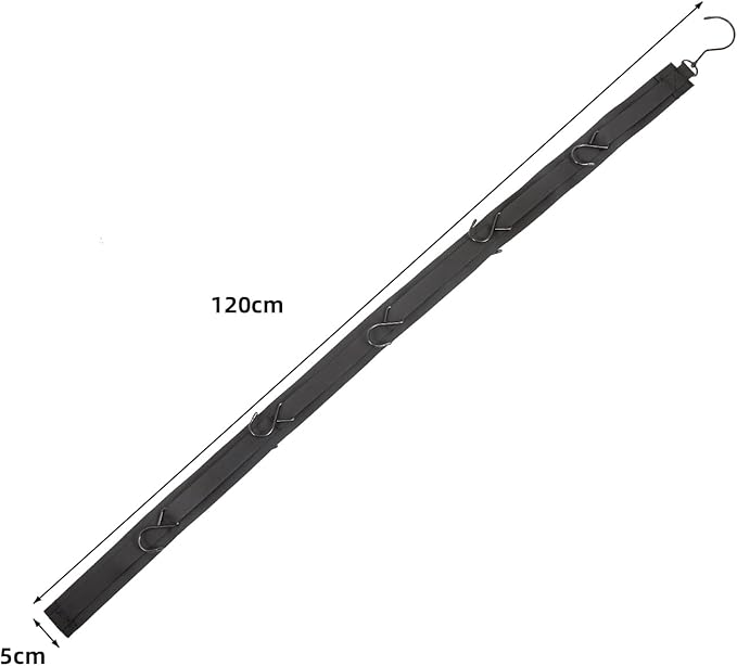 Hockey Hanger Portable Hanging Dryig Rack Hockey Gifts for Home and Outdoor Using in Ice Hockey Skating Football Camping Fishing 5 Hooks (Black-10hooks)