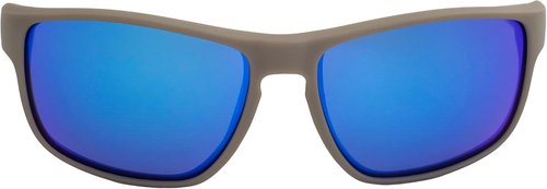 Epoch Eyewear Charlie Sport Motorcycle Sunglasses Grey Frame with Blue Mirror Polarized Lens