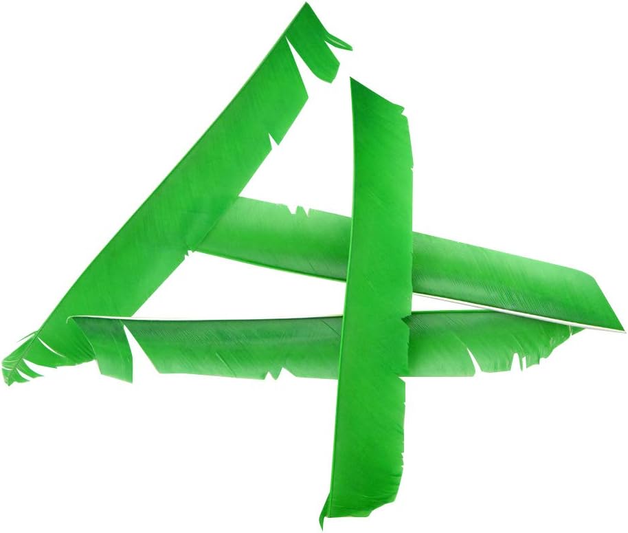 ZSHJGJR 50 Pack Archery Arrow Spiral Twist Wrap Full Length Feathers Left Wing Feathers Fletches Fletching (8-11inch) for Flu-Flu Arrows