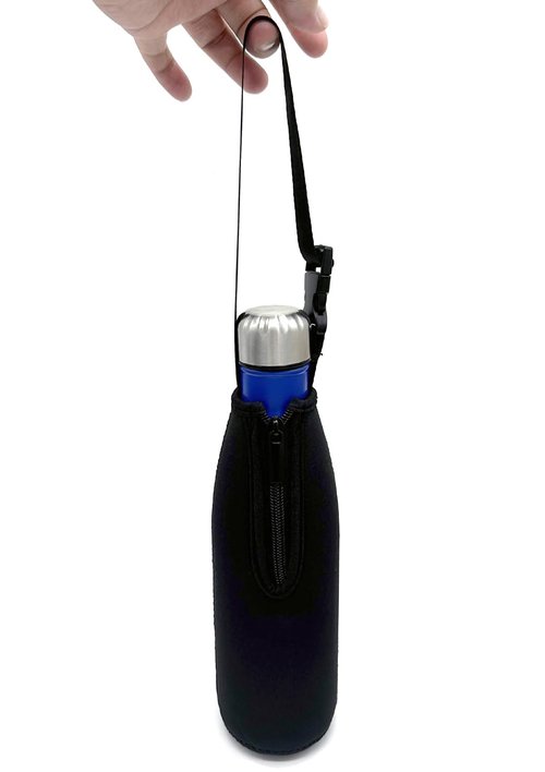 CHJCKOO Water Bottle Bag Neoprene Water Bottle Sleeve Holder Drink Bottle Pouch Cooler with Shoulder Strap for 17Oz to 20 Oz Water Bottle (17Oz Handle)