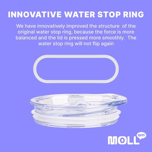 Mollcity 2.73-2.75in Skinny Tumbler Lid-2 Pack Sealing Slider Replacement Lids Spill Proof Splash Resistant