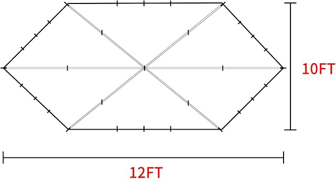 Gold Armour Rainfly Tarp for Hammock and for Tent, Camping Essentials Rain Fly Cover, Waterproof Lightweight Camping Accessories, Survival Camping Gear Camping Tent Accessories (Black)