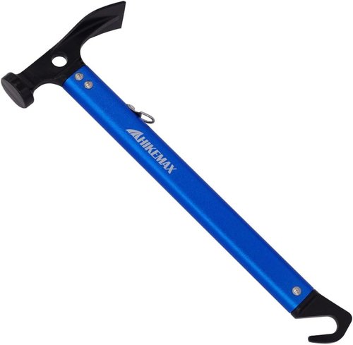 Lightweight Outdoor Camping Hammer Aluminum Tent Hammer with Tent Stake Remover, 13-Ounce
