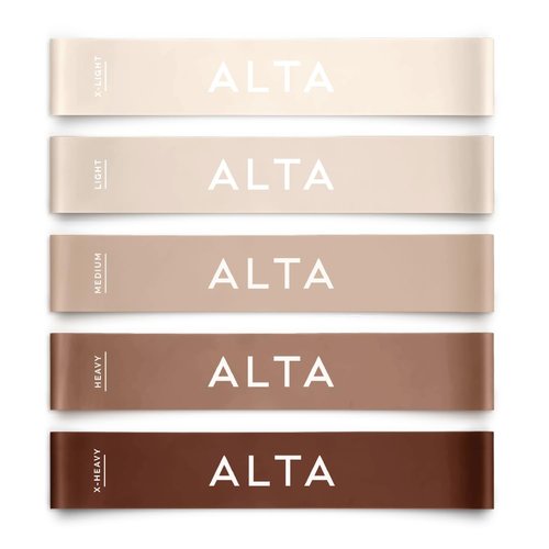 ALTA Mini Loop Bands for Exercise - Premium Durable Latex - Small Resistance Bands for Women, Booty Bands for Working Out, Leg Stretch Loops for Physical Therapy, Pilates Exercise Mini Bands Set