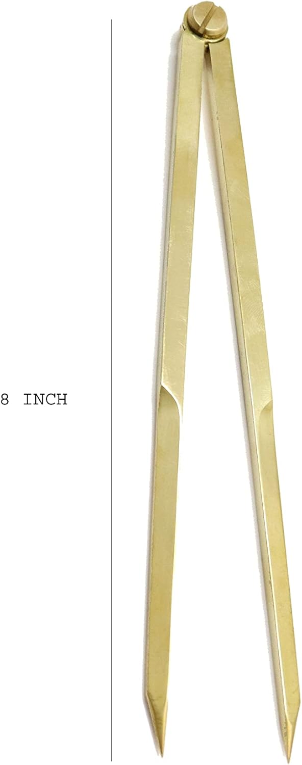 Navigation Divider Marine Nautical Single Handed Straight Divider Solid Brass 20cm / 8"
