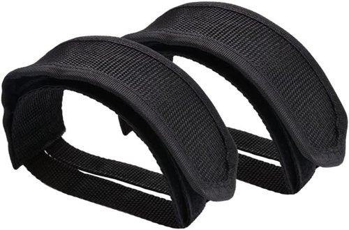 2Pcs Black Beam Strap Pedal Straps Cycling Bike Foot Pedal Straps Toe Clips Straps Tape Cycling Parts and Components for Fixed Gear Bike,Sports and Outdoors