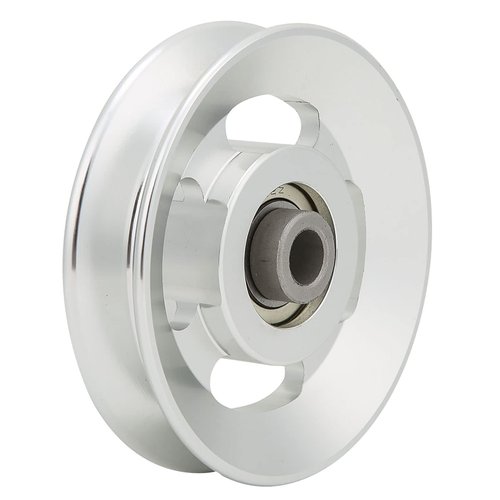 Estink Aluminum Pulley Wheel, 4 Pack Universal Aluminum Alloy Bearing Pulley Wheel Gym Accessory for Cable Machine Home Gym Attachments Part for 10.5mm Bore Diameter (90mm)