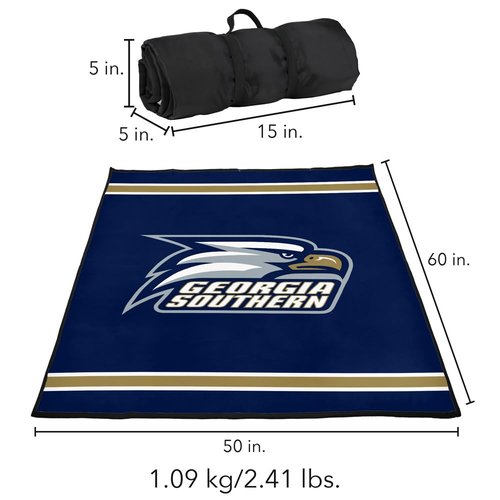 LOGOVISION Georgia Southern University Picnic Outdoor Blanket, 50"x60" Primary Logo, Foldable Blanket for Picnic, Beach, Camping, Park, Tailgate