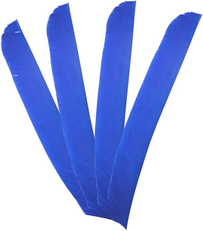 ZSHJGJR 50 Pack Archery Arrow Spiral Twist Wrap Full Length Feathers Left Wing Feathers Fletches Fletching (8-11inch) for Flu-Flu Arrows