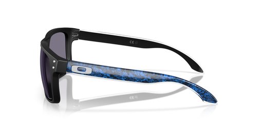 Oakley Men's OO9244 Holbrook Low Bridge Fit Rectangular Sunglasses, Matte Black/Prizm Grey, 56 mm