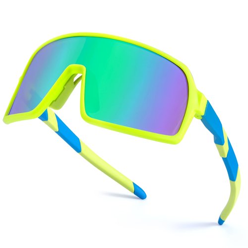 SODQW Kids Baseball Sunglasses Sports Wrap Around Frame Cycling Running Glasses for 6-12 boys girls
