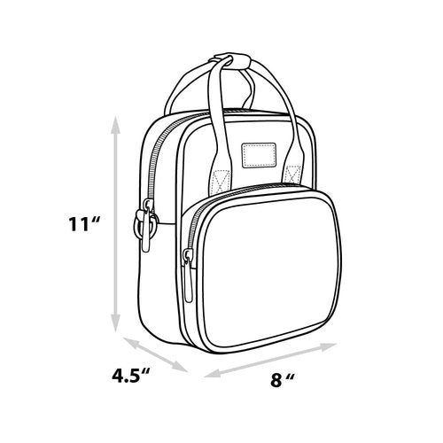 Nickelodeon Vegan Leather Crossbody Backpack for Men and Women with Adjustable Strap, Avatar Appa Furry Face and YIP! YIP! Text Debossed Tan