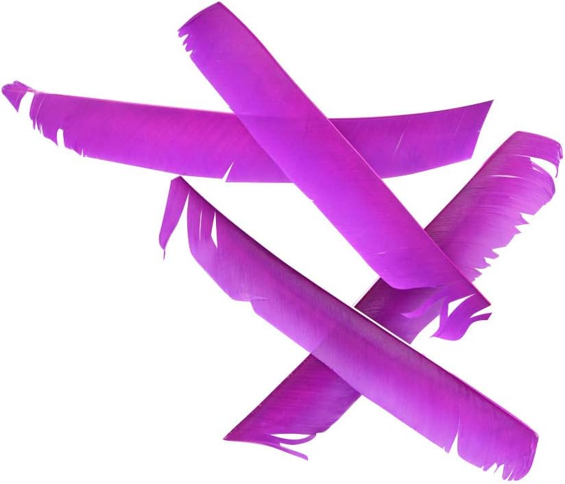 ZSHJGJR 50 Pack Archery Arrow Spiral Twist Wrap Full Length Feathers Left Wing Feathers Fletches Fletching (8-11inch) for Flu-Flu Arrows