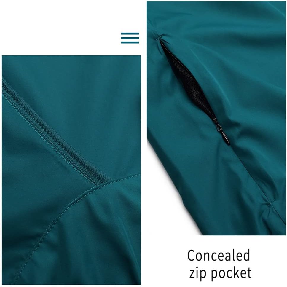 WOSAWE Men's High Visibility Cycling Wind Jacket Water Resistance Reflective Windbreaker