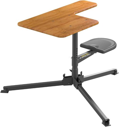 Caldwell Stable Table Lite with Weatherproof Tabletop, Ambidextrous Seat and Fully Collapsible Design for Easy Transport and Outdoor Target Shooting