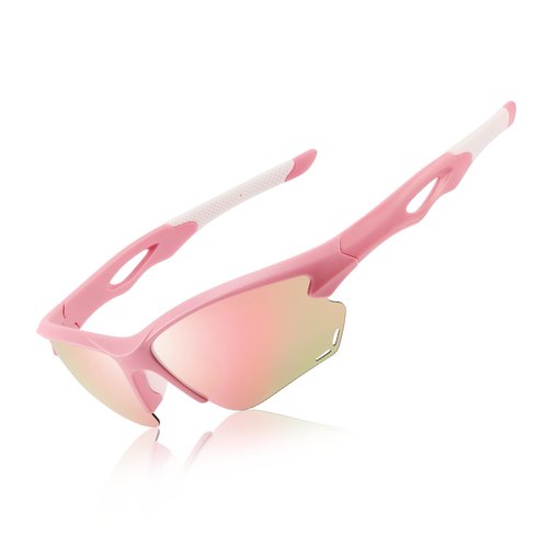Occhsouo Sports Polarized Sunglasses for Men: UV400 Protection Sun Glasses Wrap Around Goggles for Running Driving