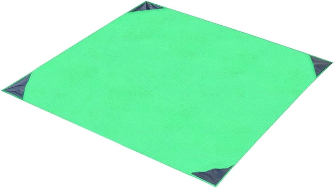 Outdoor Pocket Picnic Beach Blanket Nylon Collapsible Waterproof and Sandproof Puncture Resistant and Anti-Tearing Mat for Camp Sports,Beach,Picnic,Travel,Hiking and Festivals(140x152 cm/55''x60'')