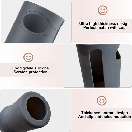 Coredew Silicone Boot Cover for Stanley Cup 40oz，Highter Protective Sleeve Cover Fit with Stanley Cup Accessories, Water Bottle Cover Accessories for Sports, Travel (Dark Grey)