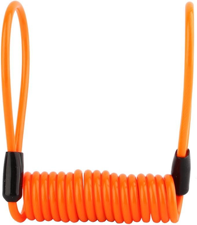 Motorcycle Reminder Cable, 1.2m Reminder Coil Cable Multipurpose Security Reminder Cable Tool for Scooter Motorcycle Bike Brake Disc