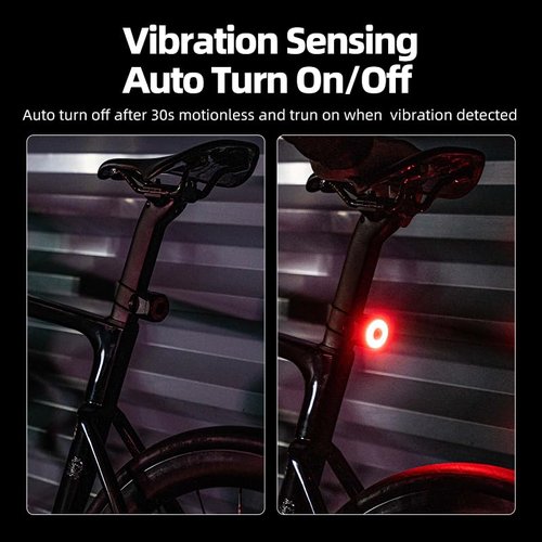 XOSS XR PRO Smart Bike Tail Light, IPX6 Waterproof Same Functional Brake Sensing Rear Lights, USB-C Rechargeable Auto ON/Off Bike Brake Light