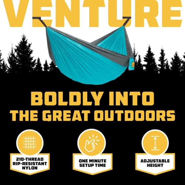 Wise Owl Outfitters Hammock for Camping Hammocks Gear for The Outdoors Backpacking Survival or Travel - Portable Lightweight Parachute Nylon - Up to 500lbs