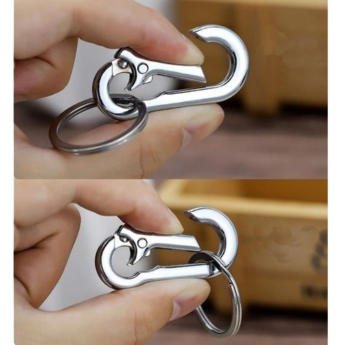 PuddingStation Small Keychain Rings, Metal Key Carabiner Clip, For Purse Hook, Car Keychain, Paracord Keychain Lanyard, Men and Women Key Fob