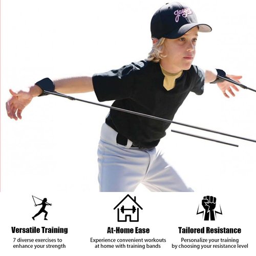 Baseball Softball Resistance Training Bands,Baseball Training Equipment,Baseball Pitching Trainer and Arm Trainer,Softball Training Aid for Pitching Arm Strength Throwing Warm up Stretching